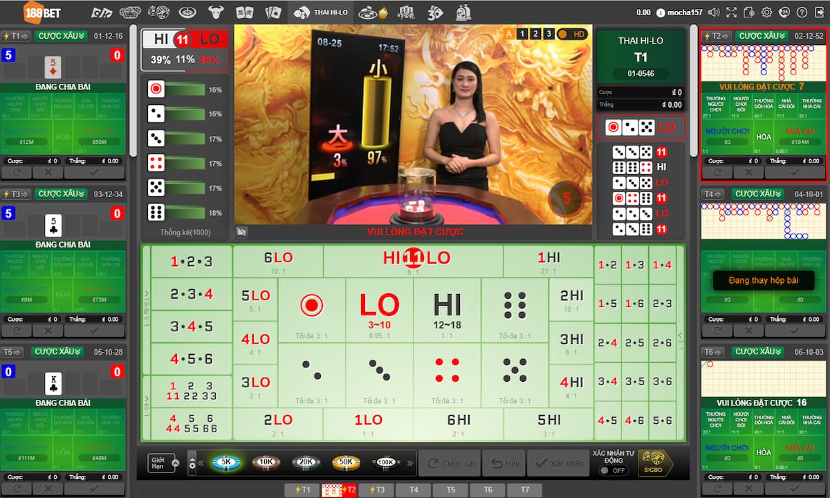 đặt cược và tham gia cá cược thai hilo 188bet